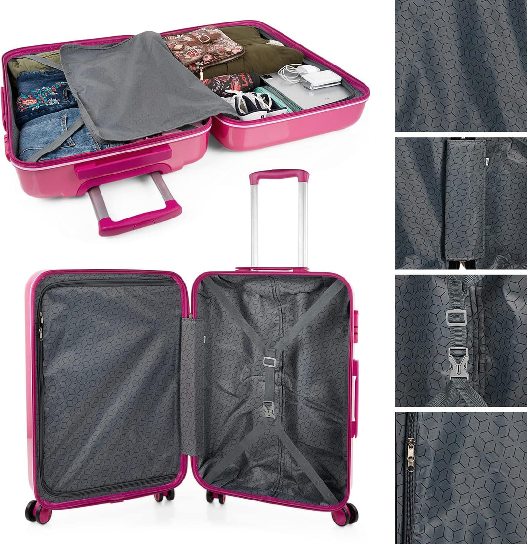 ITACA - Trolley Handgepäck Cabin Trolley Koffer Reisekoffer Hartschalenkoffer mit Zahlenschloss - Ka