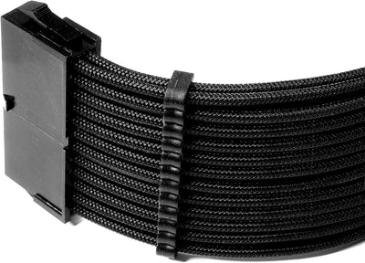 dcl24.de 30CM Sleeved Cable PC Extension Kit Schwarz für Netzteil, GPU/CPU, PSU Cable Extensions mit