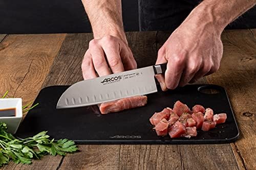 Arcos Opera - Santoku Messer - NITRUM geschmiedetem Edelstahl 180 mm - HandGriff POM Farbe Schwarz