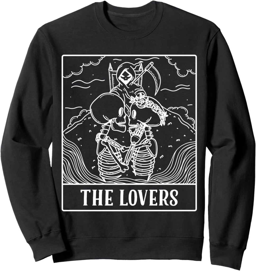 Grim Reaper The Lovers Tarot Card Men Women Sweatshirt