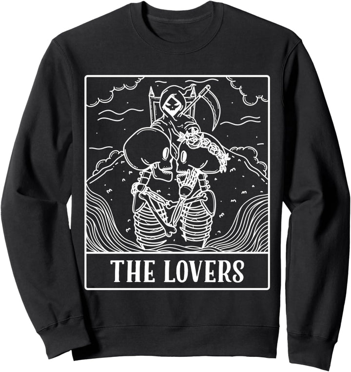 Grim Reaper The Lovers Tarot Card Men Women Sweatshirt