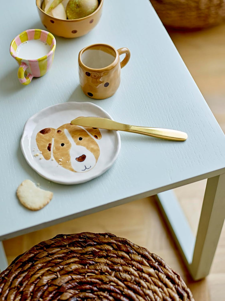 BLOOMINGVILLE Mini Fenix Dog Tableware Brown Stoneware (82057644)