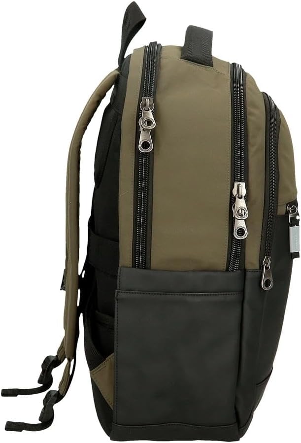 Pepe Jeans Jarvis Rucksack für Notebook 39,6 cm (15,6 Zoll), Grün, 31 x 44 x 15 cm, Kunstleder und P
