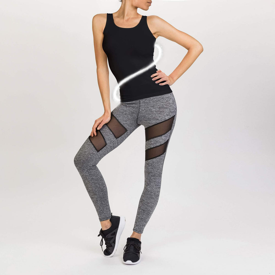 Boostershape Damen Minceur Leggings und Tank FR : Einheitsgrösse (Taille Fabricant : S/M) Schwarz, F