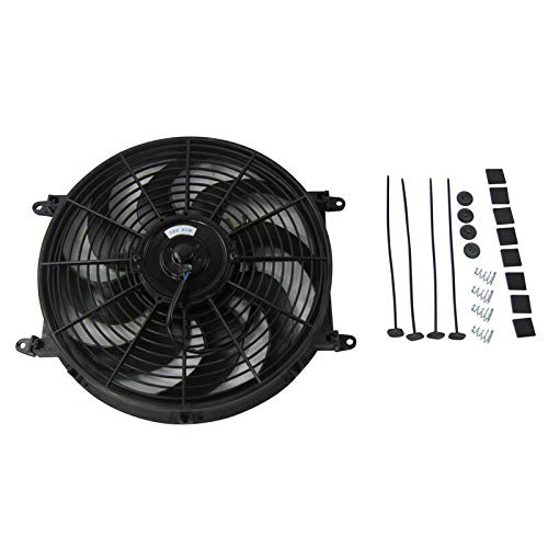Riloer 14" Auto Elektrischer Kühler Push-Pull Zwischenlüfter, Universal Slim Elektrischer Lüfter für