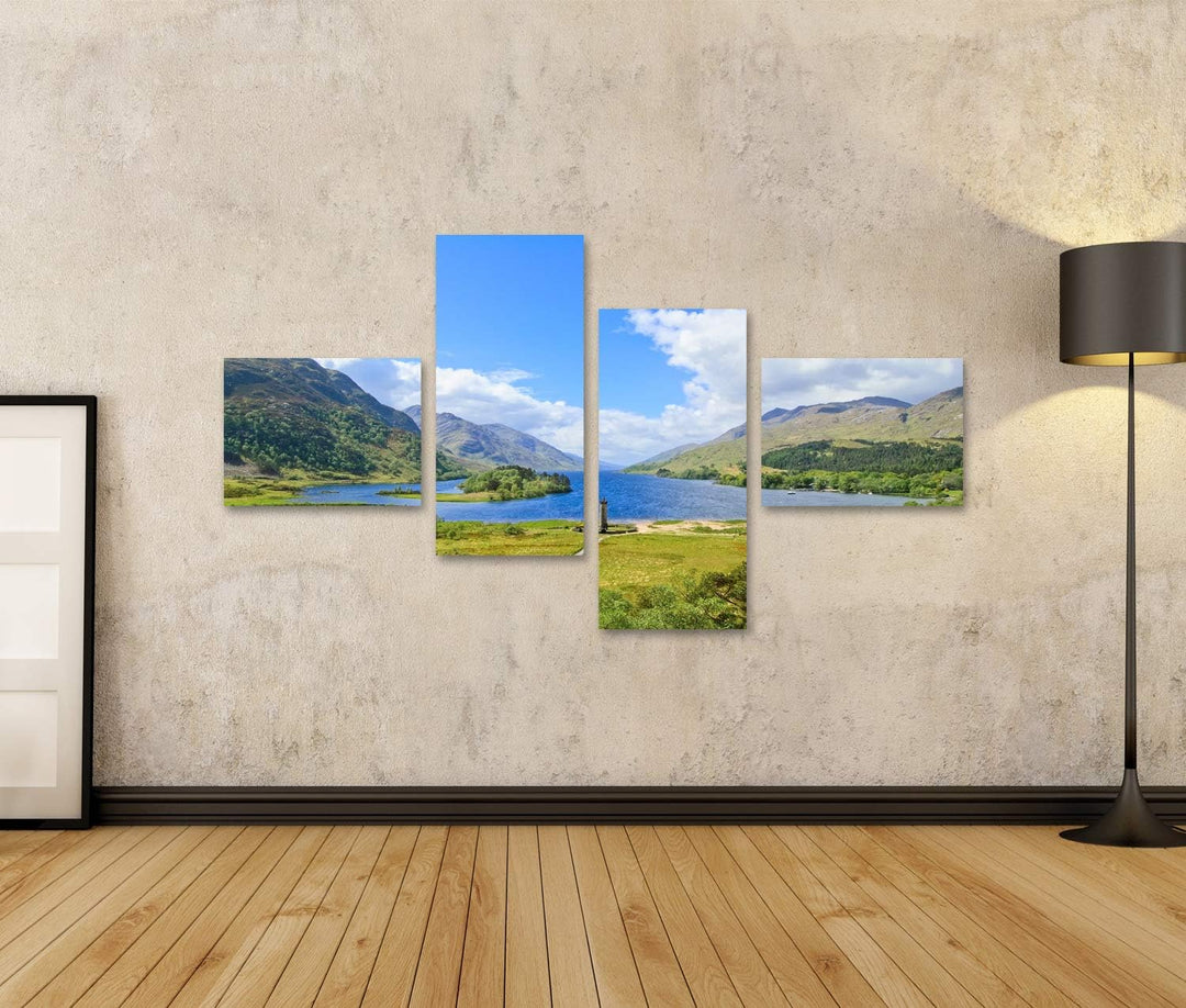 islandburner Bild auf Leinwand Glenfinnan Loch Shiel See Hochland Schottland Bilder Wandbilder Poste