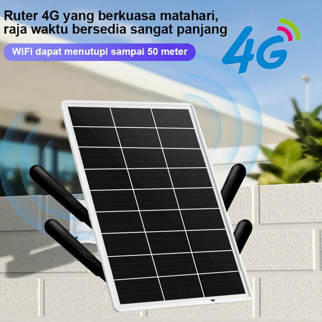 Ejoyous Solarbetriebener 4G LTE Modem Router mit 25600mAh 15W Solarpanel IP66 wasserdicht bis 50m Re