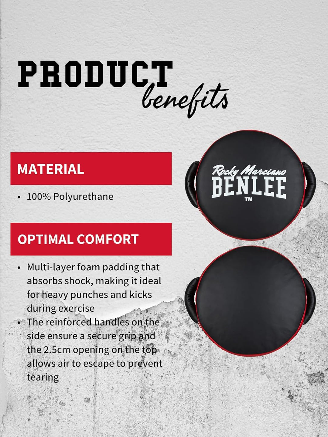 Benlee Pad Solo Black/Red Einheitsgrösse, Black/Red Einheitsgrösse