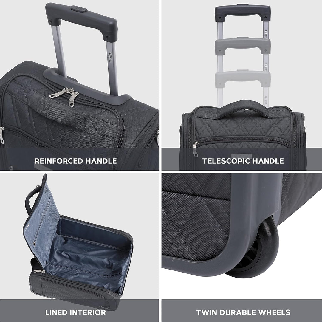 Flight Knight 45x36x20cm easyJet Underseat Carry On Non Priority Approved Handgepack Koffer - 2 Rade
