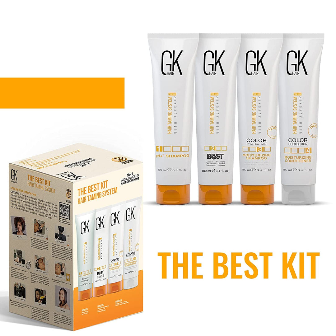 GK HAIR Global Keratin The Best Consumer Box Kit (100ml/3.4 Fl Oz) Keratin-Haarglättungsbehandlung -