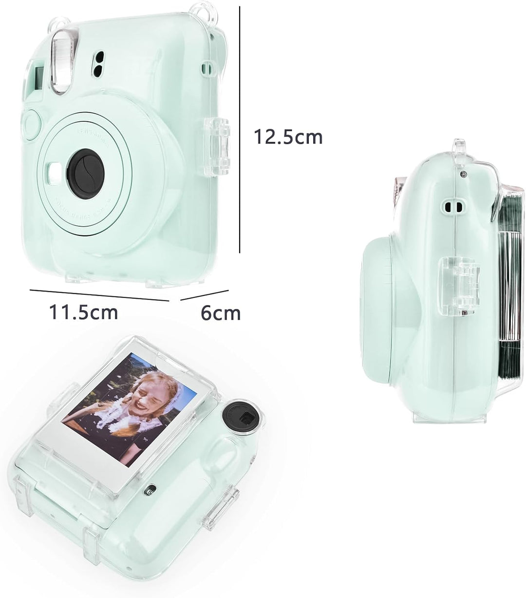 Rieibi Tasche für Fuji Instax Mini 12, Polaroid Hülle für Fujifilm Instax Mini 12 Sofortbildkamera,
