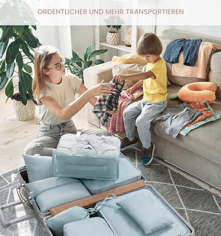 Meowoo 8-teilig Koffer Organizer Set, Packing Cubes, Packwürfel für Urlaub &amp; Business, Reise Organiz