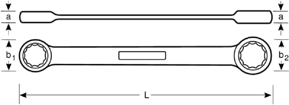 Bahco BHS4RM-16-19 Umschaltbarer Ratschenschlüssel, 16 x 17 x 18 x 19 mm, 16 x 17 x 18 x 19 mm