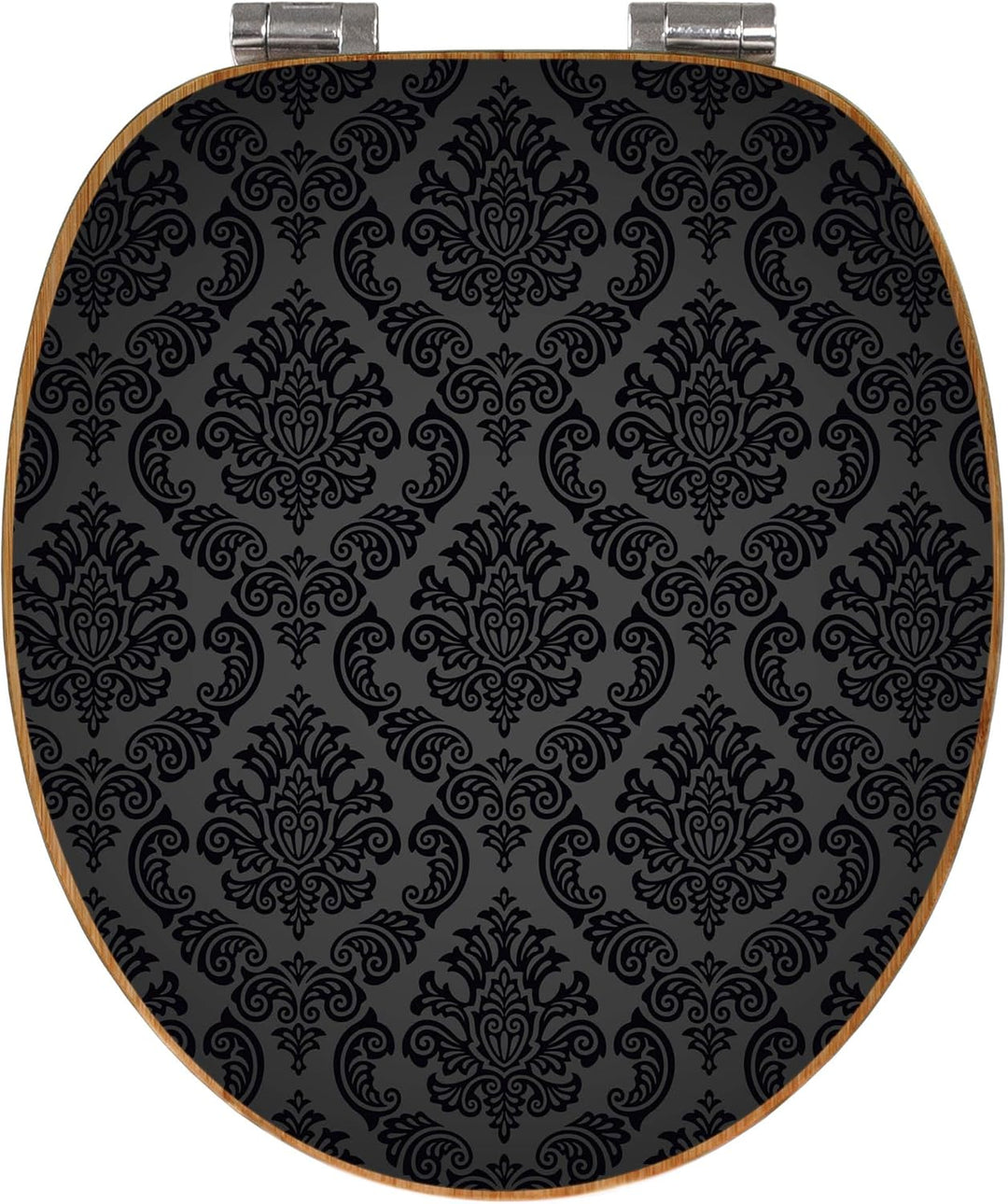 banjado Design WC Sitz Bambus Absenkautomatik 45,8x37,5cm - Toilettendeckel mit Absenkautomatik Holz