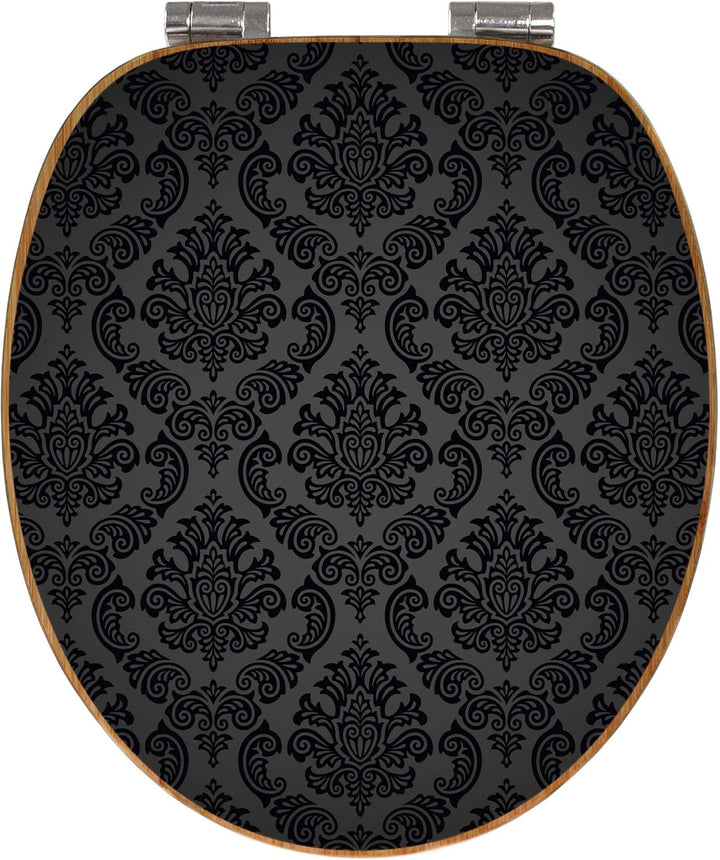 banjado Design WC Sitz Bambus Absenkautomatik 45,8x37,5cm - Toilettendeckel mit Absenkautomatik Holz
