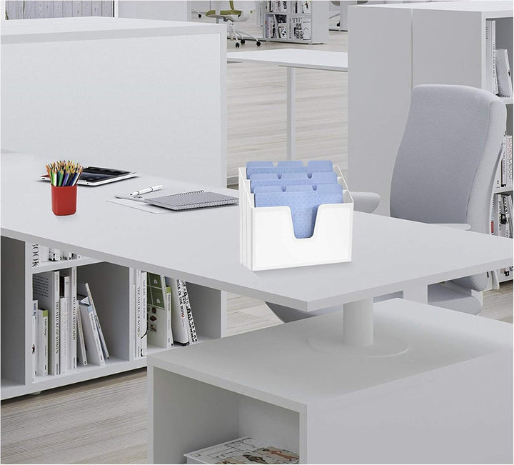 Acrimet Unterlagenhalter Dreifach Horizontalen (Weisse Farbe)