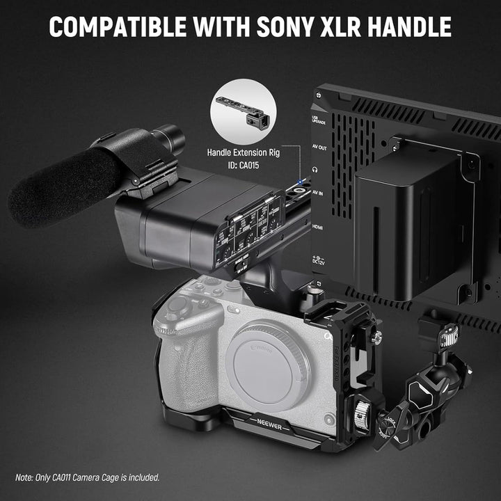 NEEWER FX3/FX30 Cage Kamera Käfig mit HDMI Cable Clamp,NATO Schiene,3/8"ARRI Positionierungslöcher,