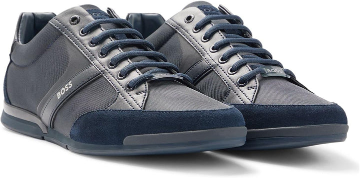 BOSS Herren Schuhe Schnürschuhe Halbschuhe Sneaker Saturn Low Top 39 EU Dark Blue401, 39 EU Dark Blu