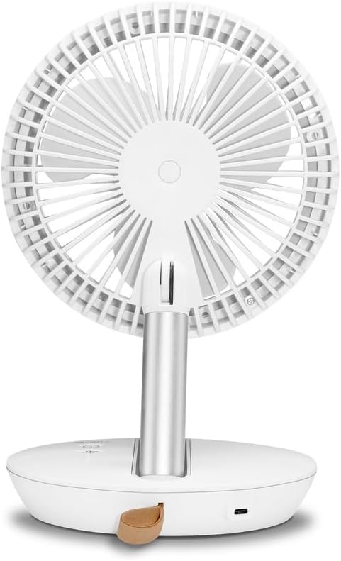 TROTEC TVE 2 W Akku-Tischventilator Leiser Mini-Ventilator, 25 W, 2 Stufen | 360° drehbar, ideal für