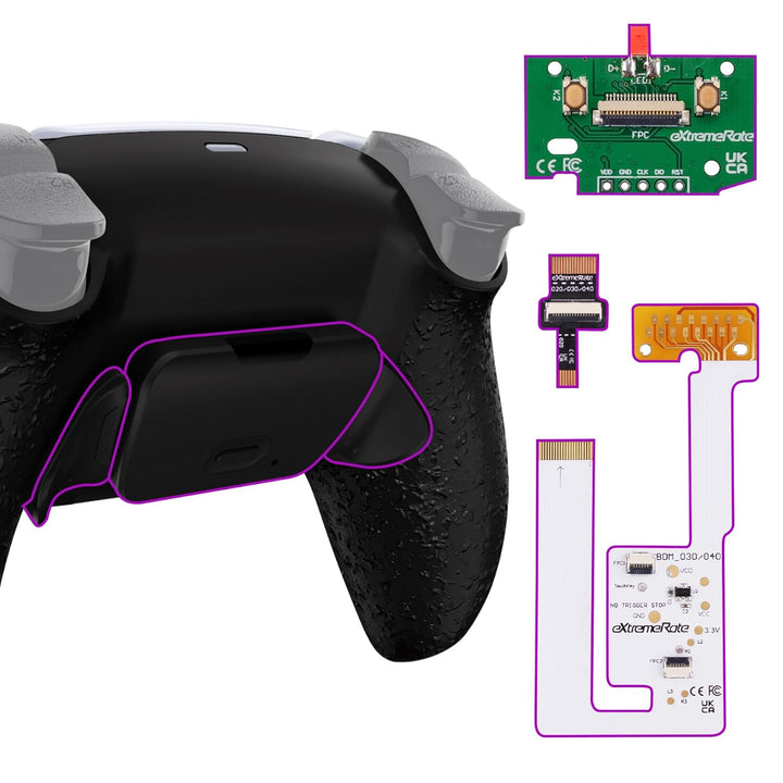 eXtremeRate Programmierbares Rise Remap Kit für ps5 Controller BDM-030/040, Remap Platine & Rückseit