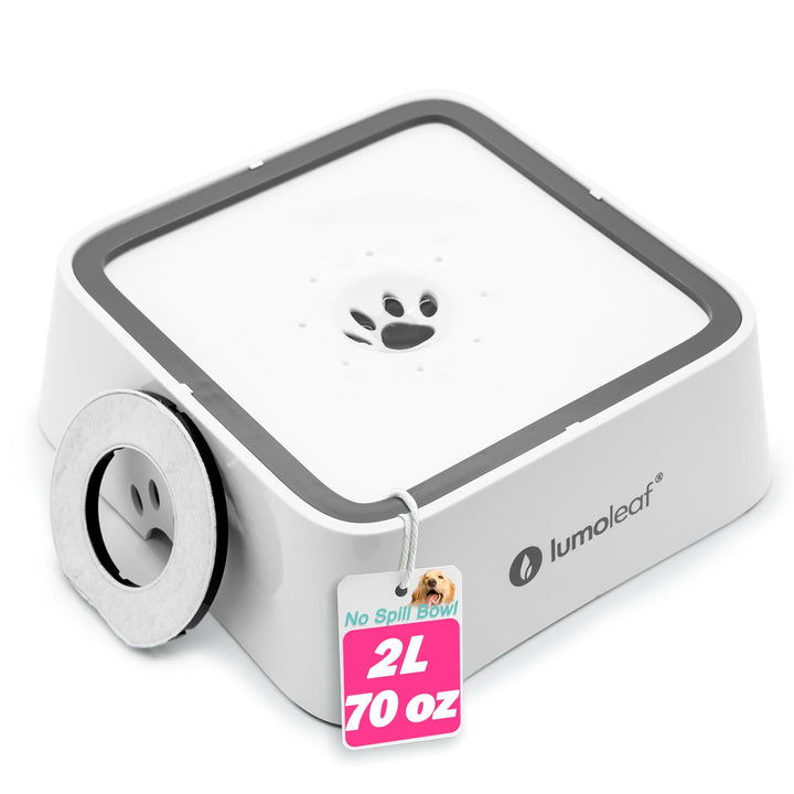 LumoLeaf Wassernapf für Hunde, 2L, Anti-Schwapp Fressnapf Hund Unterwegs mit Kohlefilter, Hundenapf