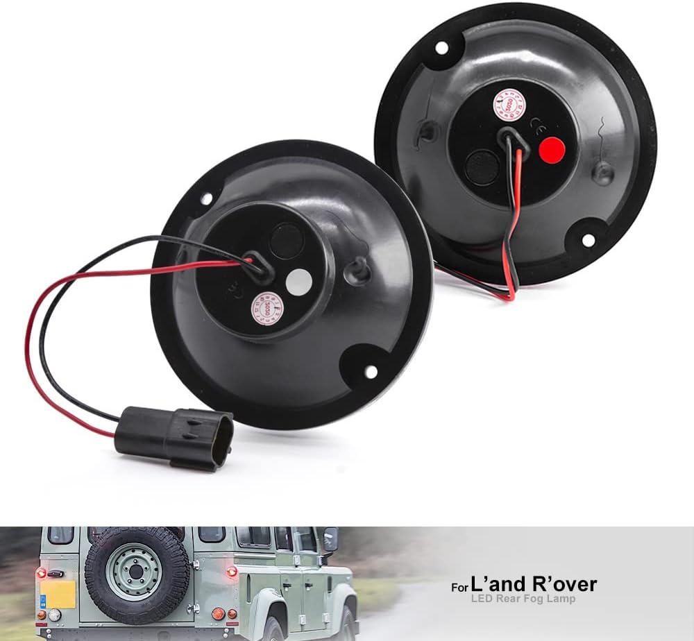 NSLUMO 2 Stueck LED Rückseite Nebelscheinwerfer Rückfahrleuchte Rot Für 01-16 L`and R`over Defender