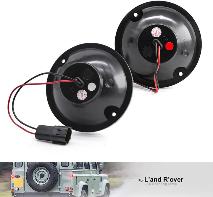NSLUMO 2 Stueck LED Rückseite Nebelscheinwerfer Rückfahrleuchte Rot Für 01-16 L`and R`over Defender