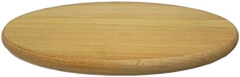 Lazy Susan runder, drehbarer Präsentierteller aus Holz zum Servieren von Kuchen und Pizza, 50 cm Dur