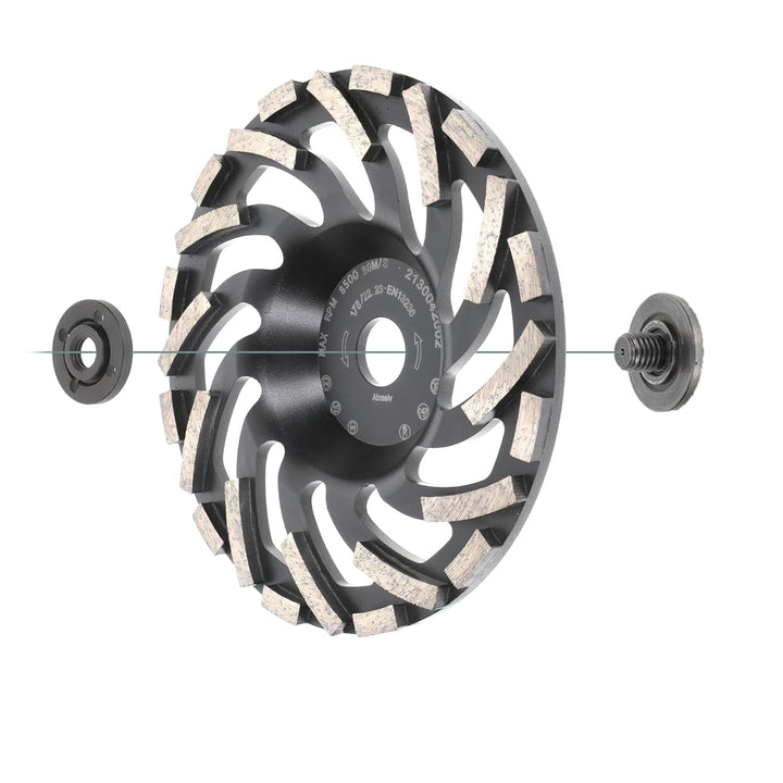 PRODIAMANT Diamant-Schleiftopf 180 mm x 22,2 mm Turbo ST91 Diamantschleifscheibe Asphalt Estrich Pro
