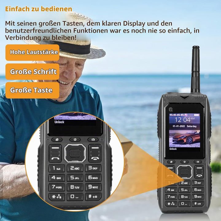 4G-Handy mit Grossen Tasten, Laute Stimme, HD-Bildschirm, mit Grosser Kapazität, Multifunktional, Ab