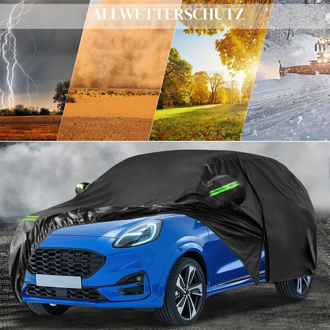 Autoabdeckung Wasserdicht Passend für Ford Puma 2019-2024, Atmungsaktiv Vollgarage Autoplane für Reg