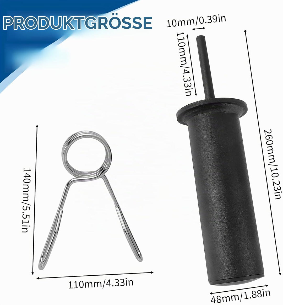 Gym Pin für Zusatzgewicht, Weight Stack Pin Durchmesser 10 mm Länge 110 mm Tragbarer Sport Gewichtss