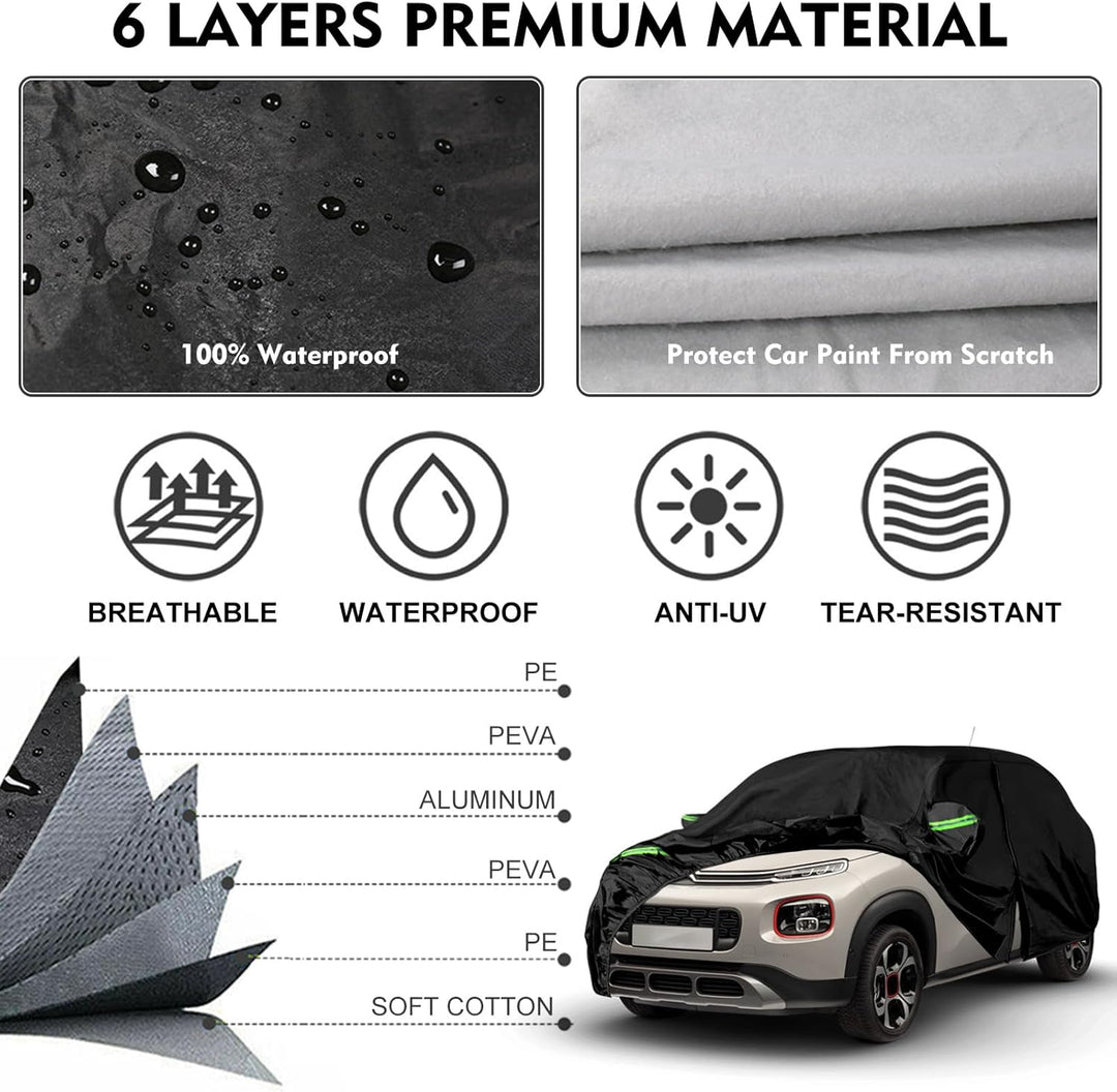 Auto Abdeckung für Citroen C3 Aircross Oxford Baumwolle Wasserdicht für Regen Sonne Staub Schutz Aut