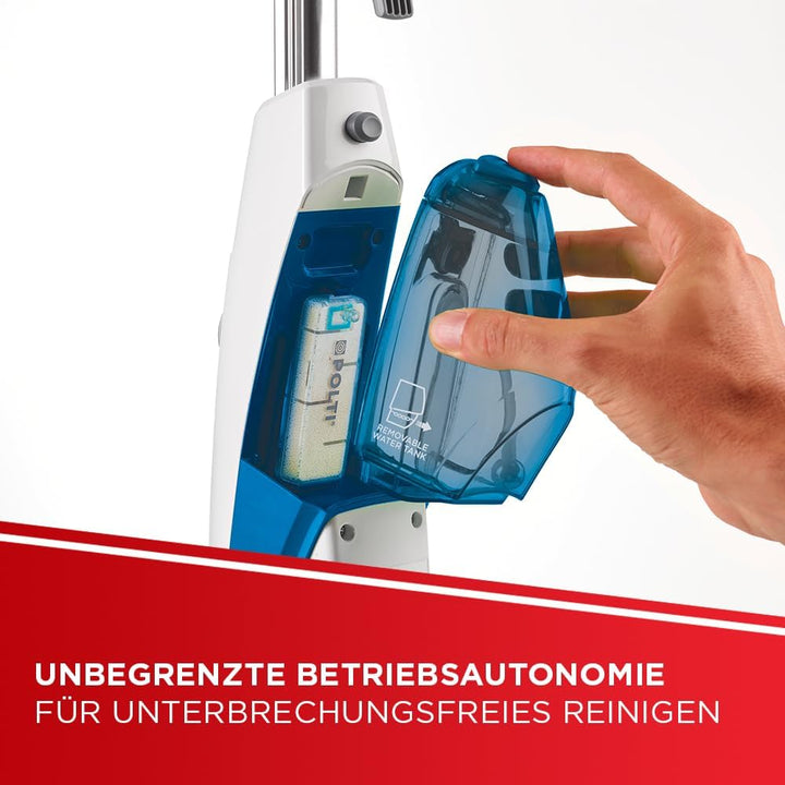 Polti Vaporetto SV460_Double Dampfbesen, Doppelfunktion mit tragbarem Dampfreiniger, tötet und besei