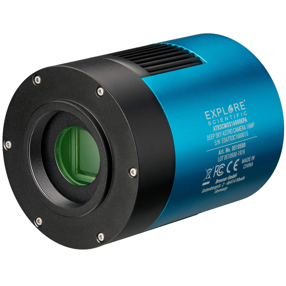 Explore Scientific Deep Sky Astro Farb Kamera 16MP USB 3.0 mit Panasonic CMOS Sensor und aktiver Küh