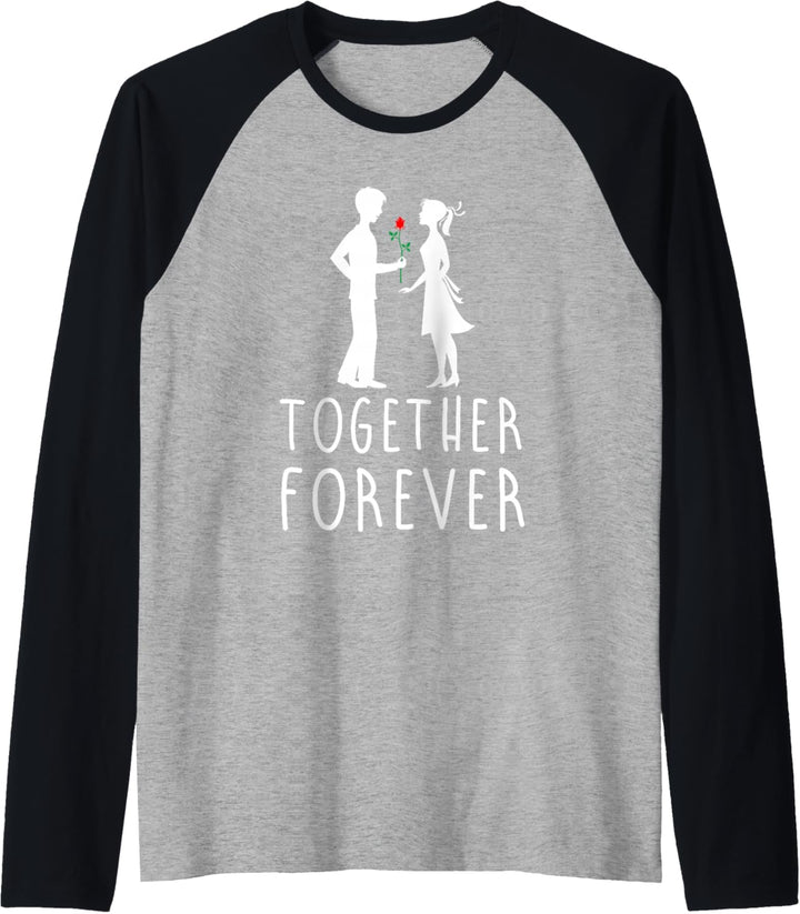 Verliebtes Paar Liebespaar Liebe Partner Look Design Outfit Raglan