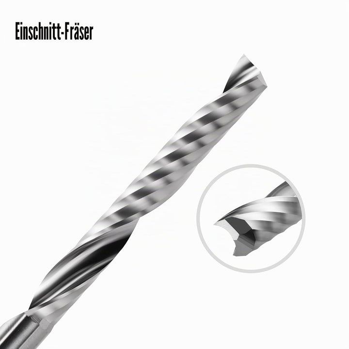 Fräser,CNC Fräse,Schaftfräser,Holz Fräser,CNC fräser,VHM Einschneidiger Fräser mit 6mm Schaft x 22mm
