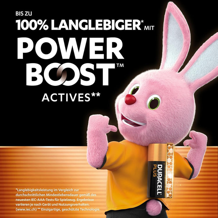 DURACELL Plus AAA-Batterien (24er-Pack) – Alkaline-Batterien 1,5 V AAA Pack of 24, AAA Pack of 24