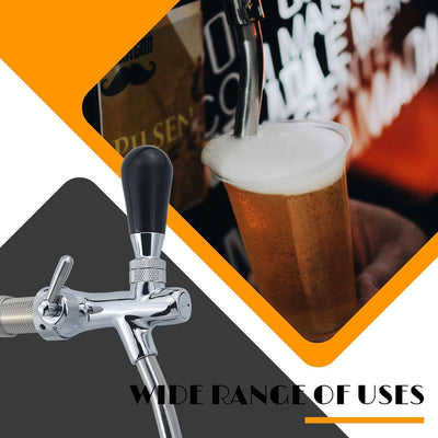 Uadme Verstellbarer Fass-Bierhahn-Hahn Verstellbarer Bierhahn-Hahn Fass-Bier-Heimbrauer-Hahn mit Kug