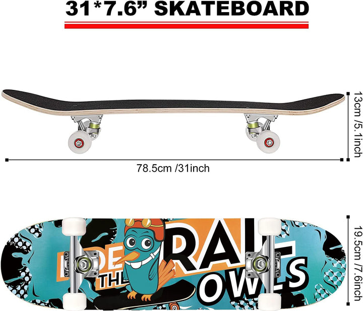 Hikole 3108-1 Skateboard L Grün, L Grün