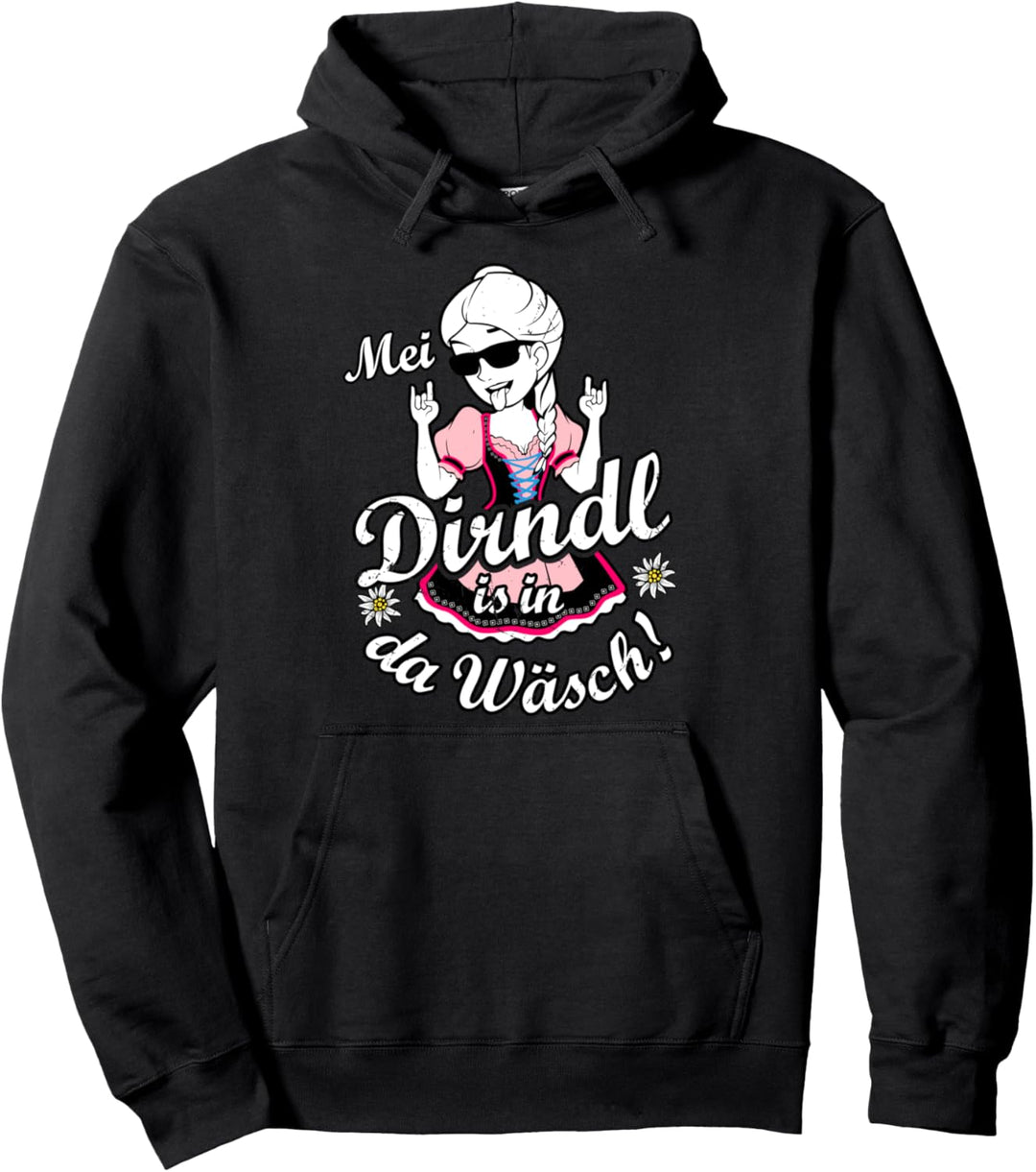 Mei Dirndl is in da Wäsch Passend für Oktoberfest Damen Pullover Hoodie