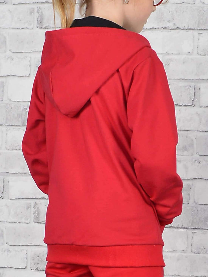 KMISSO Mädchen Sweatjacke mit Kapuze Kinder Hoodie Jacke – Reissverschluss, Baumwolle, Freizeithose