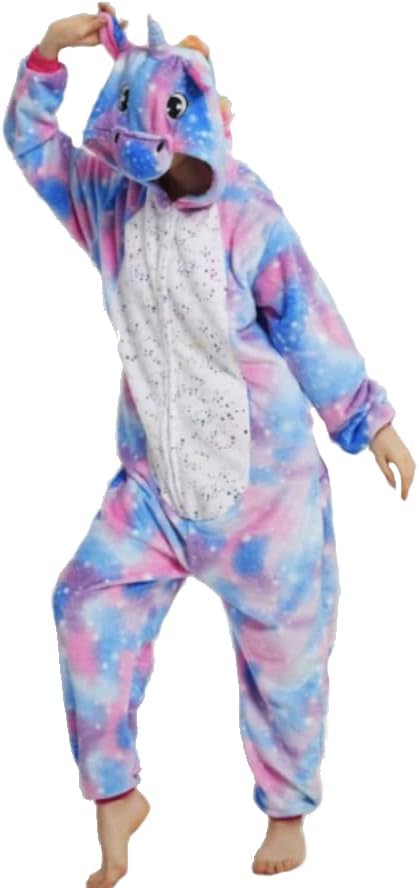 emmarcon Pyjama Tier-Pyjamas, Unisex, einteilig, Winterschlafanzug, Flanell, weich und warm, ideales
