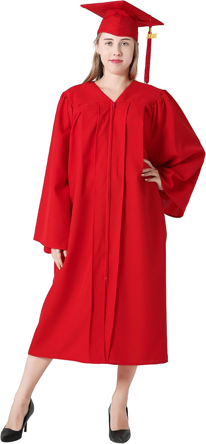 GraduationMall Abschluss Talar Doktorhut 2026 Abschlussoutfit für Abitur,Bachelor,Master,Akademische