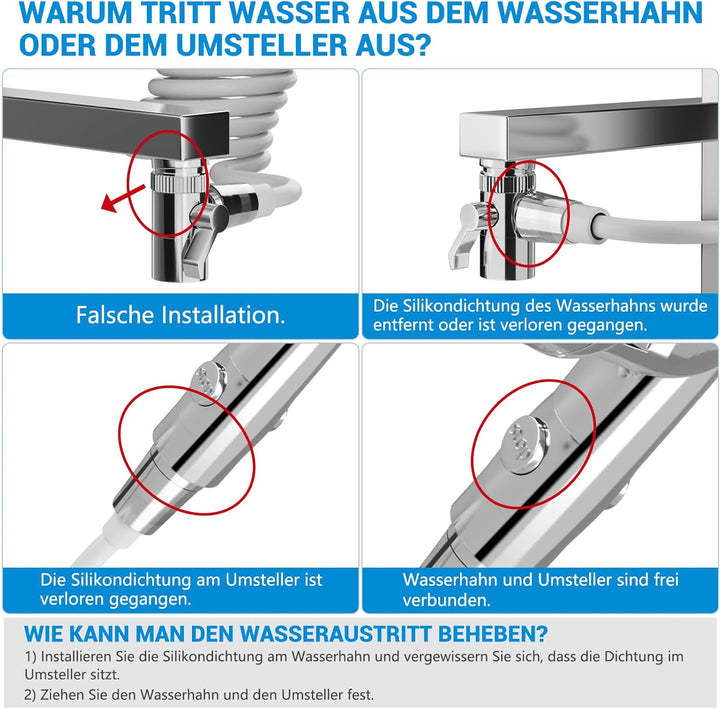 Handbrause für Waschbecken, Waschbeckenbrause Duschkopf mit 3M Schlauch, Handbrause Mit Halterung, W
