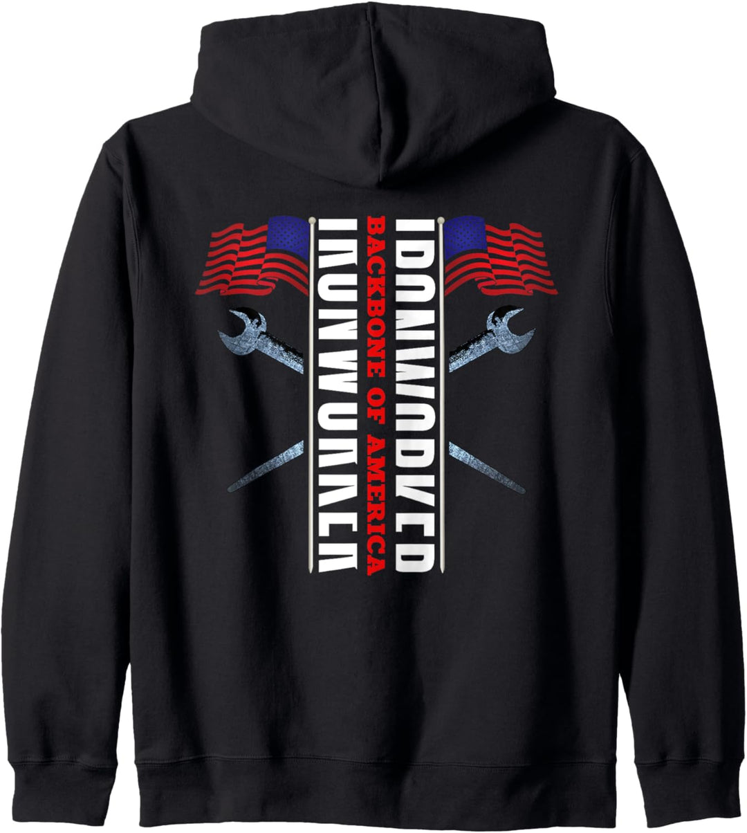 Ironworker Rodbuster Design auf der Rückseite der Kleidung Kapuzenjacke