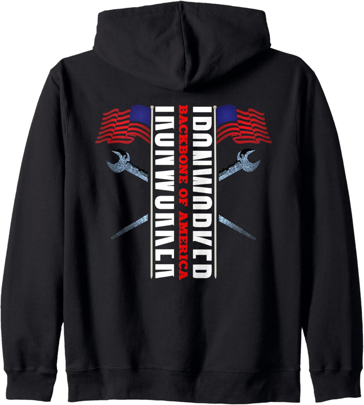 Ironworker Rodbuster Design auf der Rückseite der Kleidung Kapuzenjacke