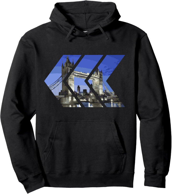 London Bridge Geometric, London England Pullover Hoodie