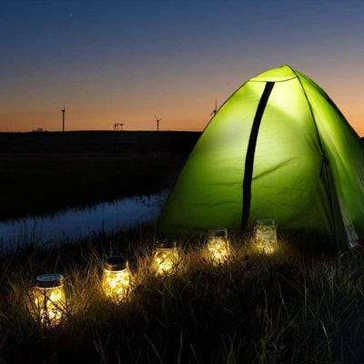 Solarlampen für Aussen 6Stück, 30Leds Lichterkette Warmeweisse Wasserdichte Hängeleuchte Laterne Dek