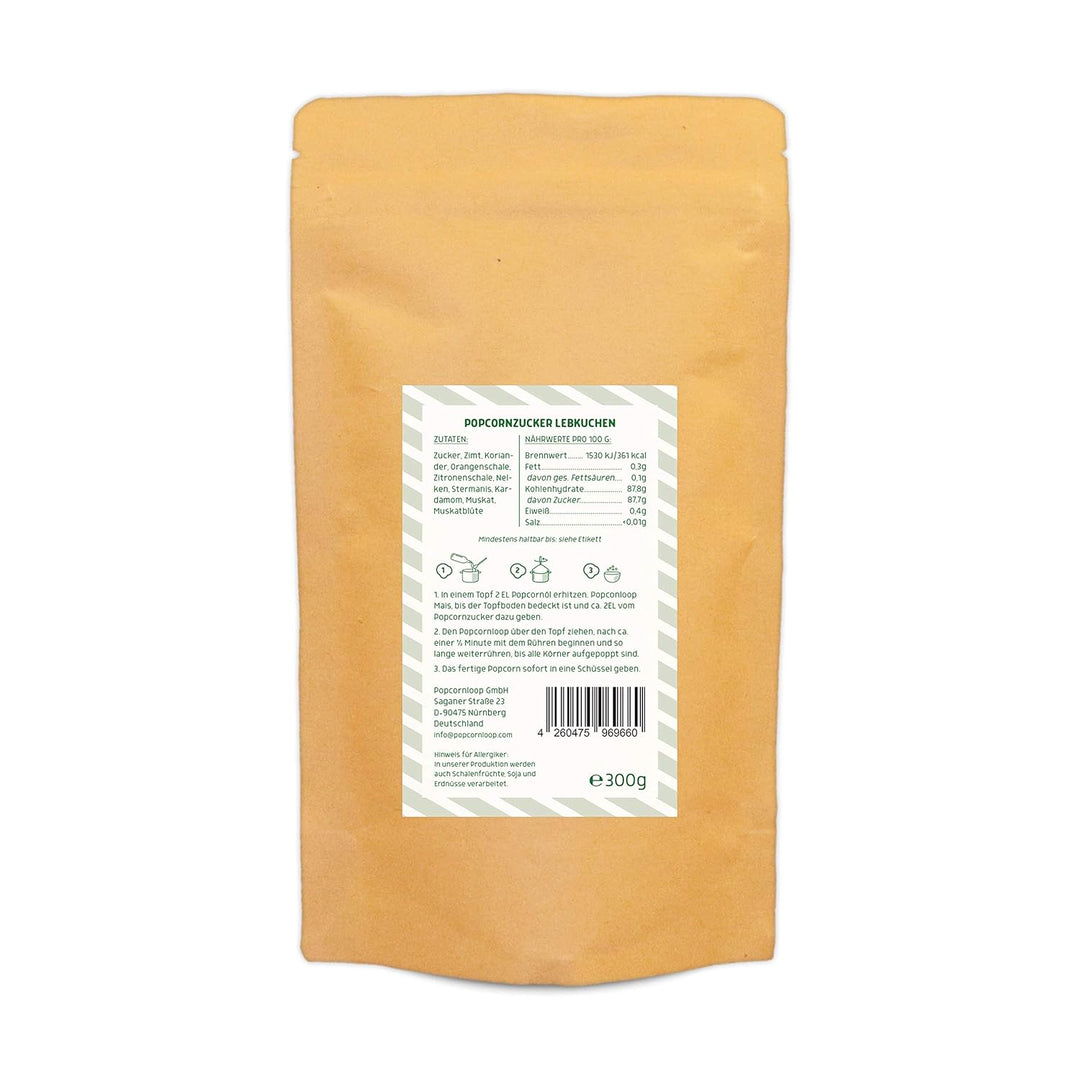 Popcornloop Lebkuchen 300g Gewürz Popcornzubereitung Popcorn Mais Gewürz zum Verfeinern Kochen Backe